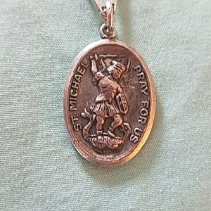 ALEX & ANI St. Michael Long Necklace